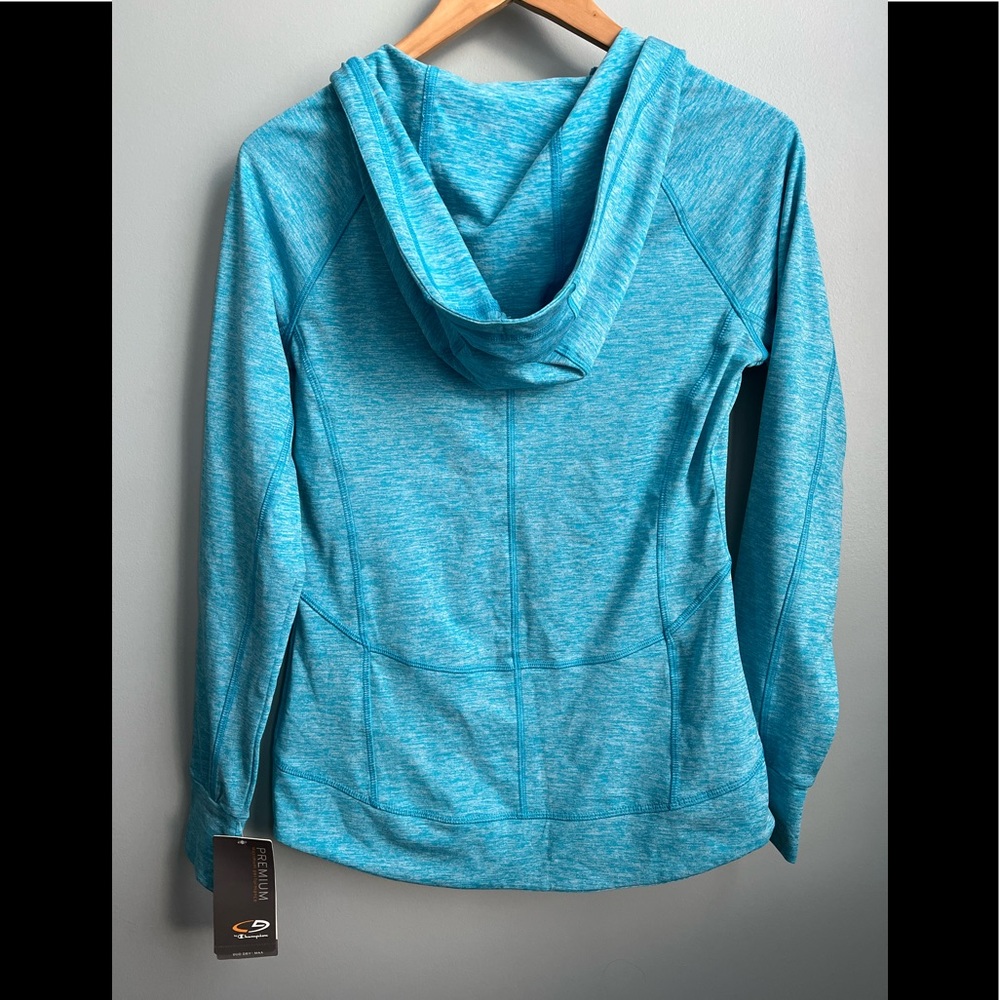 NWT C9 by Champion Duo Dry Max Blue hooded Full Zip Jacket Size XS - Picture 3 of 7